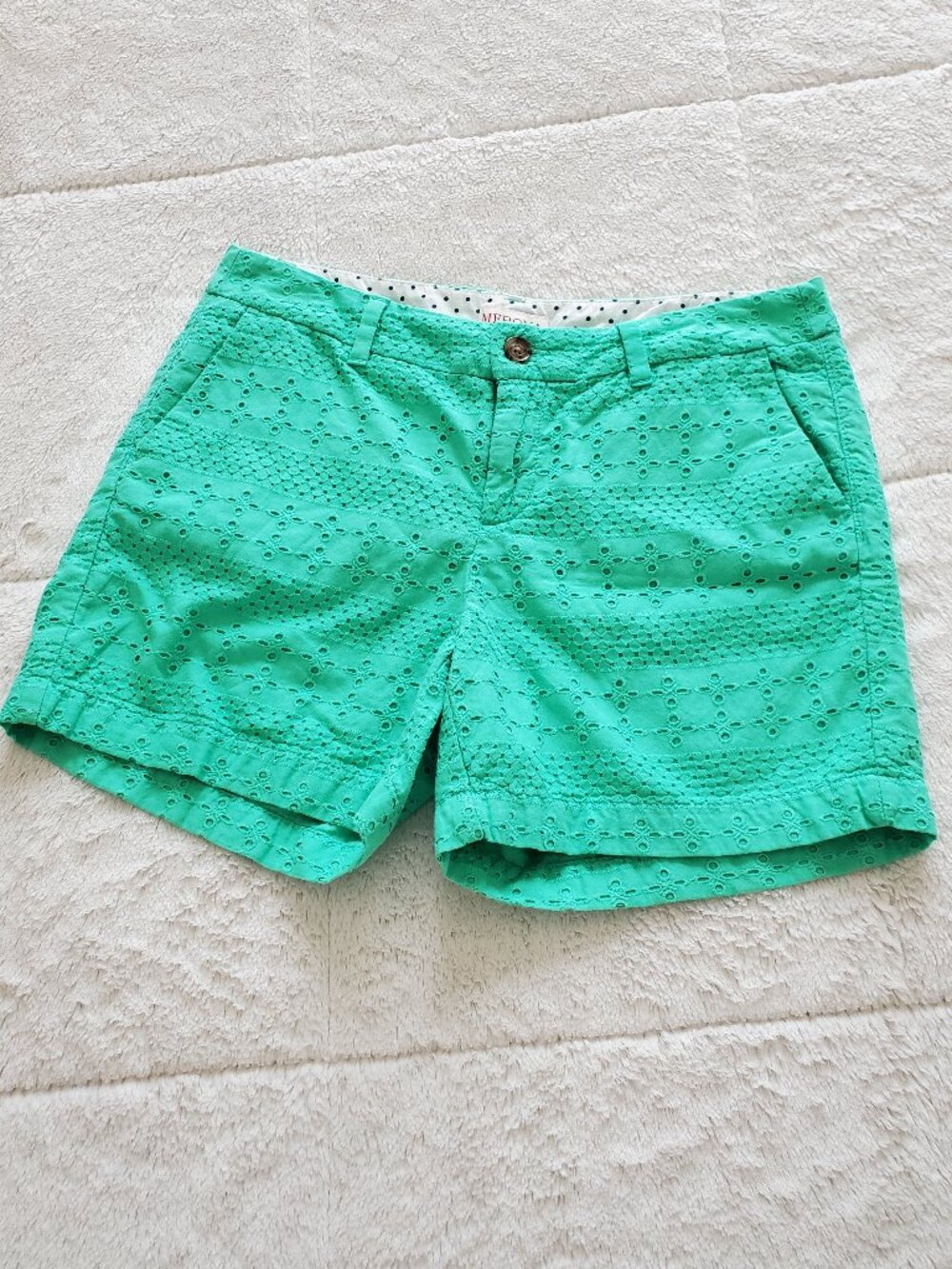 Merona Green Eyelet Chino Shorts